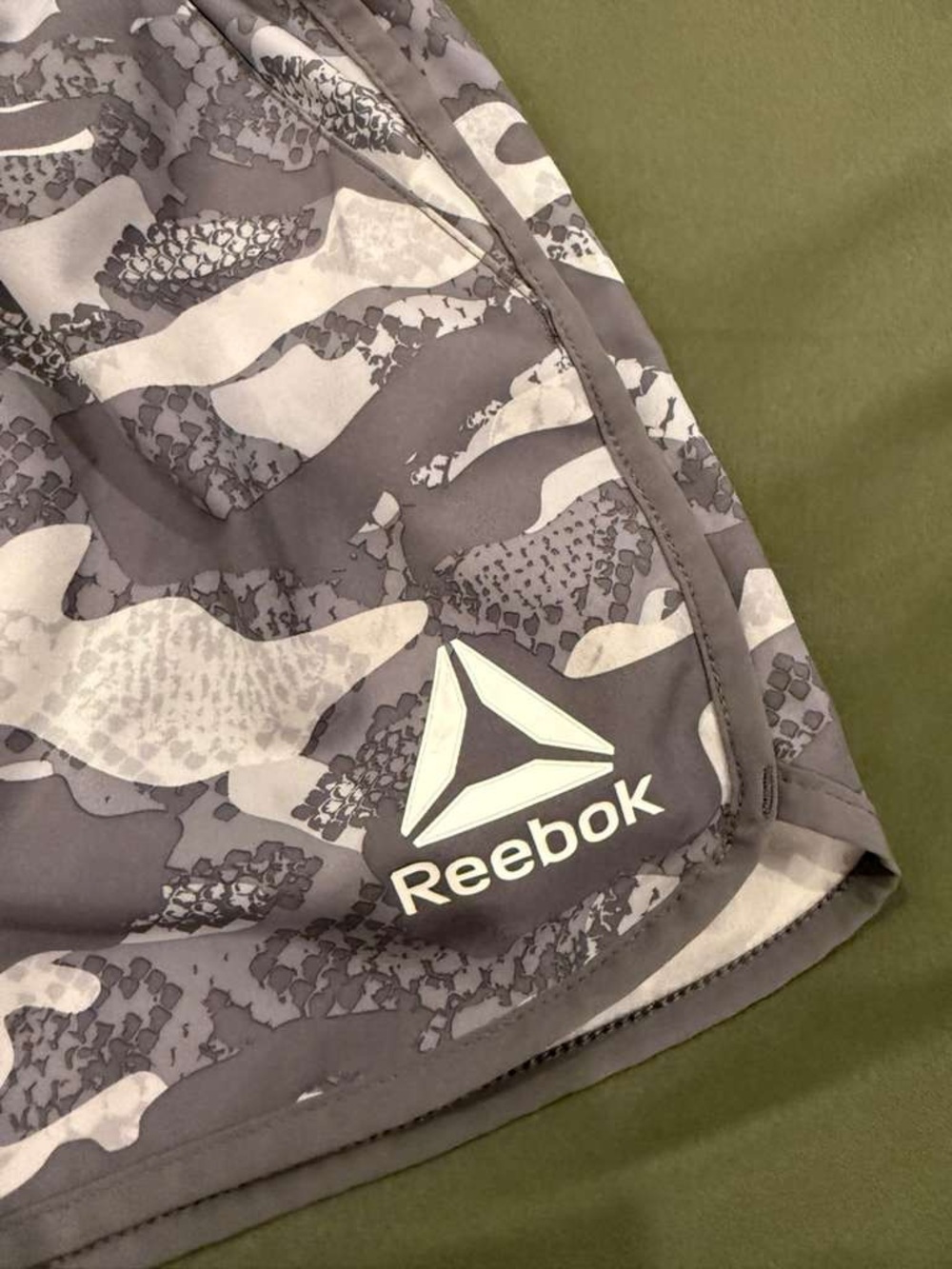 Reebok Gray & White Camo Training Shorts